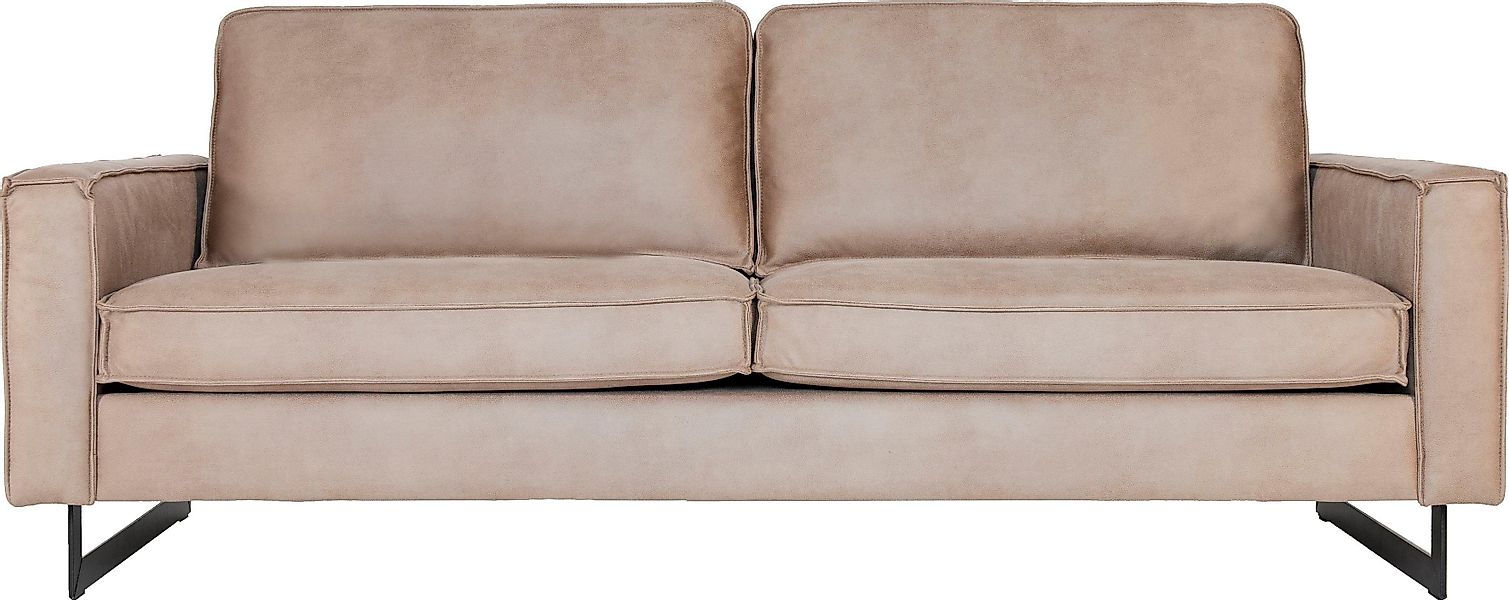 Home affaire 3-Sitzer "Pinto, 206 cm, Cord, Chenille, Lederoptik" mit Keder günstig online kaufen