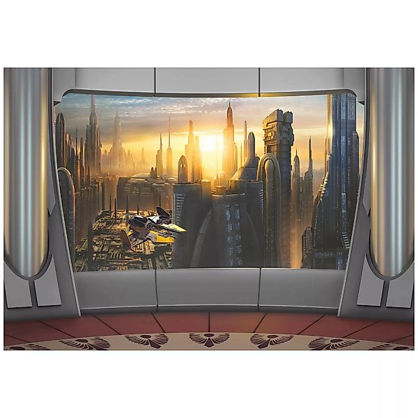 KOMAR Papier Fototapete - Star Wars Coruscant View - Größe 368 x 254 cm meh günstig online kaufen