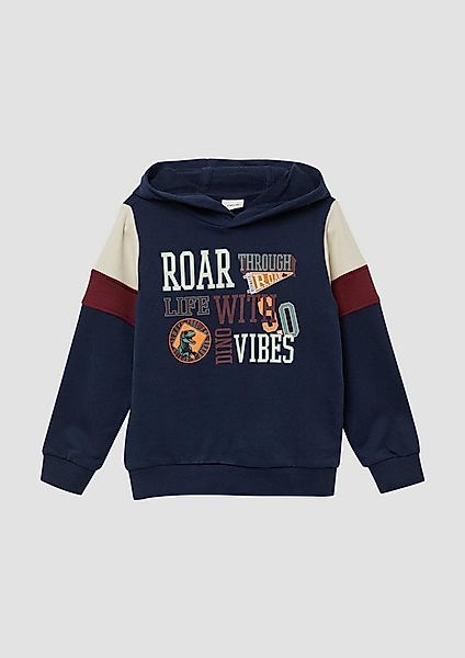 s.Oliver Sweatshirt Sweatshirt Hoodie mit Print und Kontrast-Details günstig online kaufen
