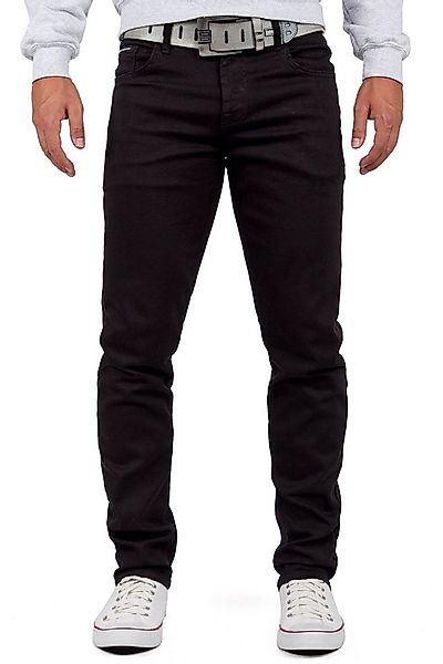 Cipo & Baxx Slim-fit-Jeans Herren Slim Fit Hose Stonewashed BA-CD533 Black günstig online kaufen