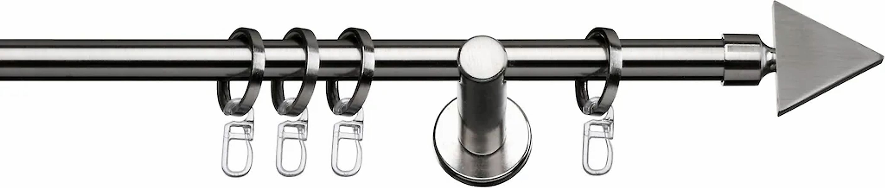 indeko Gardinenstange "Prisma" Ø 16 mm 1 läufig-läufig Fixmaß Komplett-Set günstig online kaufen