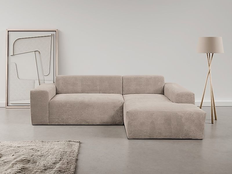 WERK2 Ecksofa "Zeus-L modern & zeitlos, Breite 253 cm, bequemes Sofa" Curvy günstig online kaufen