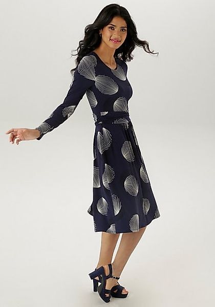 Aniston SELECTED Jerseykleid mit figurbetonenden Raffungen in der Taille - günstig online kaufen