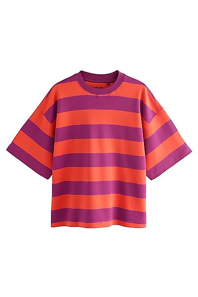 Next T-Shirt Kastiges Relaxed Fit Oversized-T-Shirt, günstig online kaufen