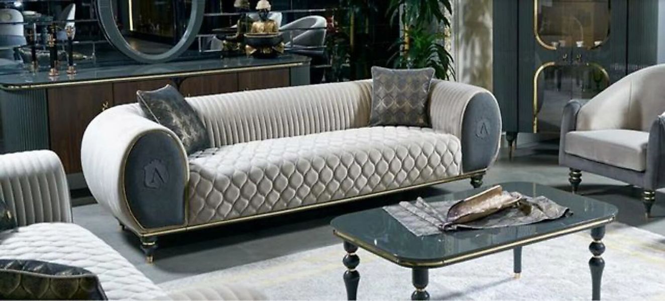 JVmoebel 3-Sitzer Dreisitzer Sofa 3 Sitzer Stoff Luxus Couch Sofa big Polst günstig online kaufen