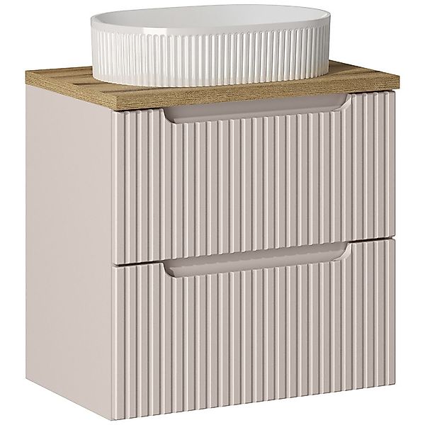 Lomadox Waschtisch NEWPORT-56-CASHMERE, 60cm mit Keramikwaschbecken, günstig online kaufen