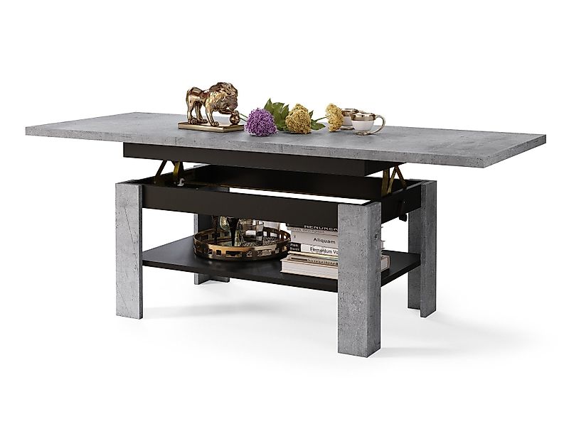 designimpex Couchtisch Design Rio stufenlos höhenverstellbar günstig online kaufen