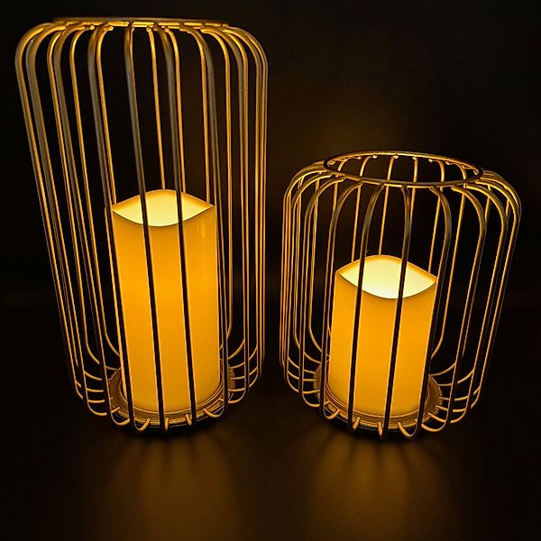 Online-Fuchs LED Laterne 2er Set Deko günstig online kaufen