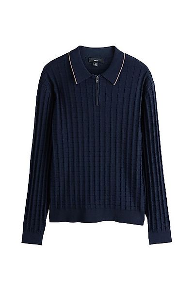 Next Langarm-Poloshirt Kurzarm-Poloshirt mit 1/4-RV Regular Fit (1-tlg) günstig online kaufen