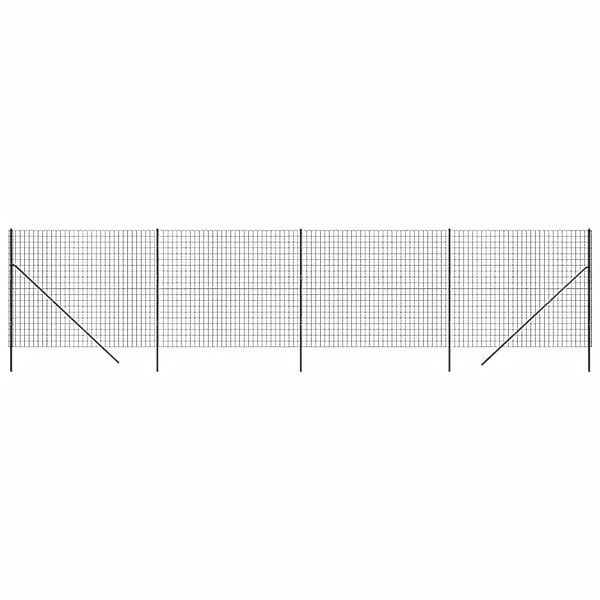 vidaXL Maschendrahtzaun Anthrazit 1,4x10 m Verzinkter Stahl 154211 günstig online kaufen
