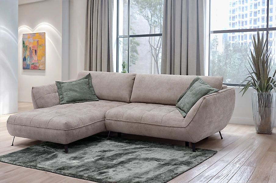 exxpo - sofa fashion Ecksofa "Samoa, bequem&modern, mit Easy-Lift-Bettfunkt günstig online kaufen