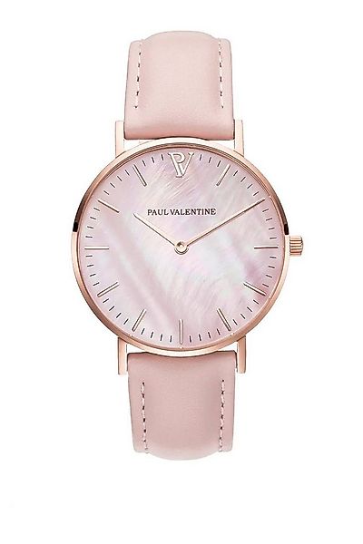 Paul Valentine Quarzuhr ROSE GOLD PINK SEASHELL PINK LEATHER günstig online kaufen