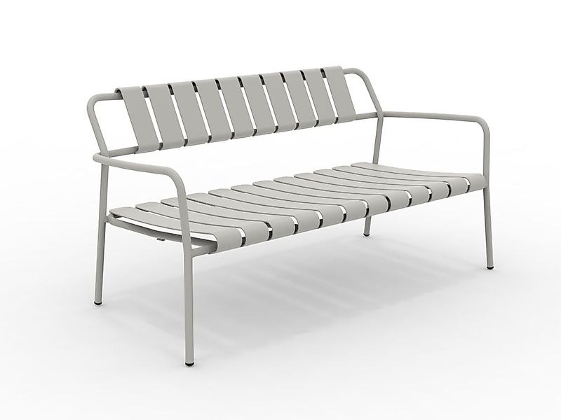 Verdea 2-Sitzer Gartenbank aus Aluminium hellgrau günstig online kaufen