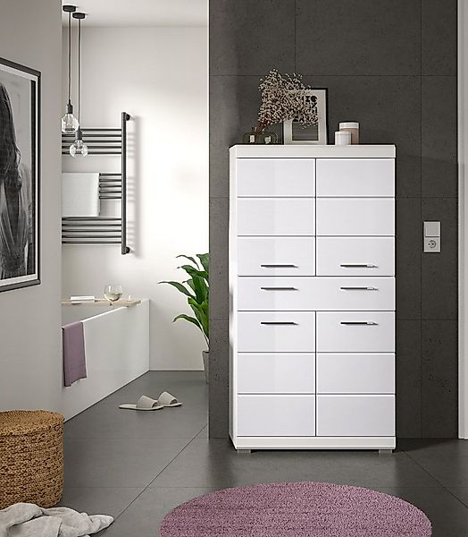 xonox.home Hochschrank Hochschrank Midischrank Scout, weiß Hochglanz / weiß günstig online kaufen