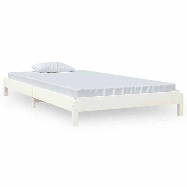 vidaXL Stapelbett Weiß 100x200 cm Massivholz Kiefer1279903 günstig online kaufen