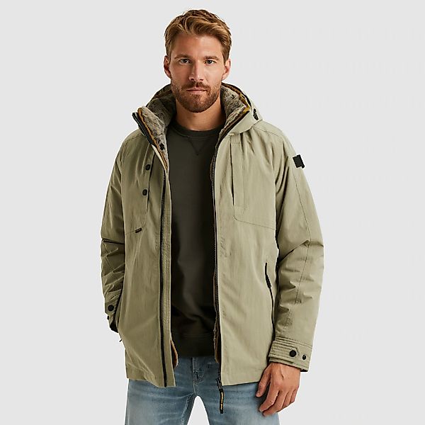 PME LEGEND Winterjacke mit Kapuze Herausnehmbares Fellimitat günstig online kaufen