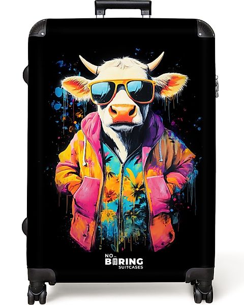 NoBoringSuitcases.com© Hartschalen-Trolley Stier mit Mantel und günstig online kaufen