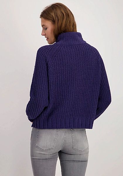 Monari Stehkragenpullover aus Chenille-Garn günstig online kaufen