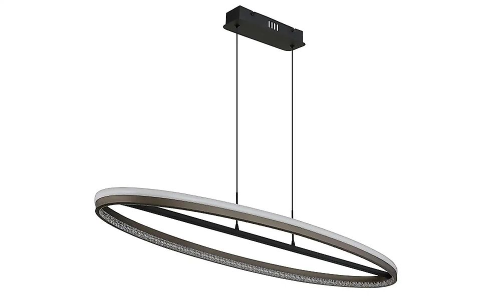 LED-Hängelampe Della, Länge 101 cm, dunkelgrau, Metall günstig online kaufen