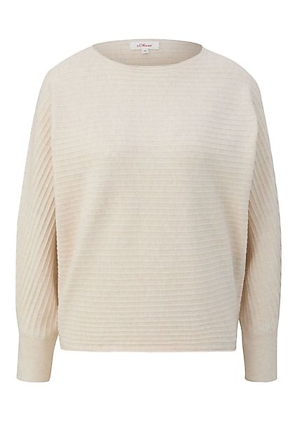 s.Oliver Strickpullover Casual (1-tlg) Fledermausärmel, U-Boot-Ausschnitt, günstig online kaufen