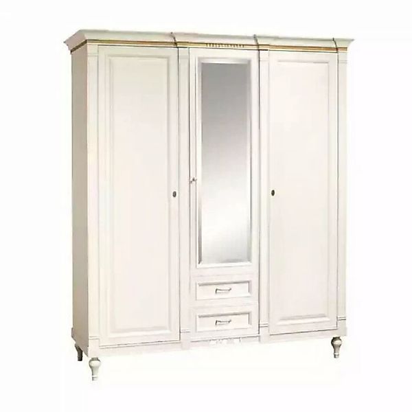 JVmoebel Kleiderschrank Weiß Kleiderschrank mit Schubladen Holz Luxus Möbel günstig online kaufen