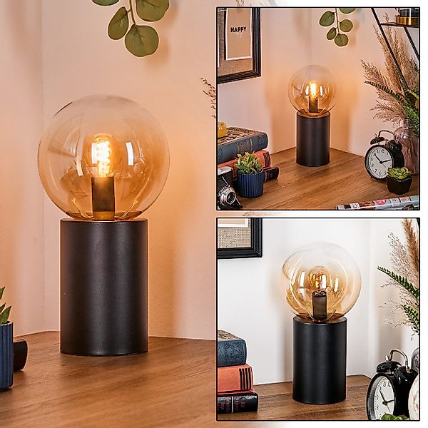 hofstein Tischleuchte Tischlampe aus Metall/Glas in günstig online kaufen