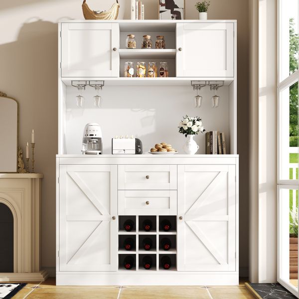 Odikalo Küchenbuffet Küchenschrank Hochschrank Buffetschrank (Küchenschrank günstig online kaufen
