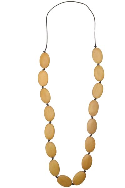 COLLEZIONE ALESSANDRO Lange Kette "Charu" flache Holzperlen günstig online kaufen