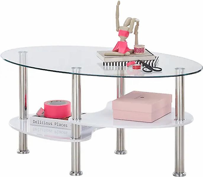 HBZ Couchtisch »Panty, TOPSELLER!«, (Couchtisch), Glas Oval, Tisch wahlweis günstig online kaufen