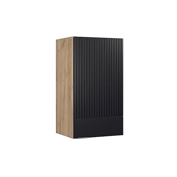 Vicco Hängeschrank Fame-Line, Schwarz gestreift/Goldkraft Eiche, günstig online kaufen