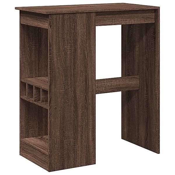 vidaXL Esstisch Bartisch mit Regal Braun günstig online kaufen