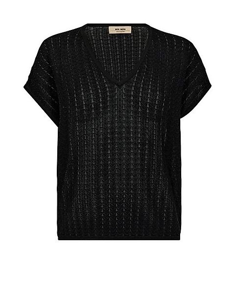 Mos Mosh Kurzarmpullover MMShani Plain V-neck Knit günstig online kaufen