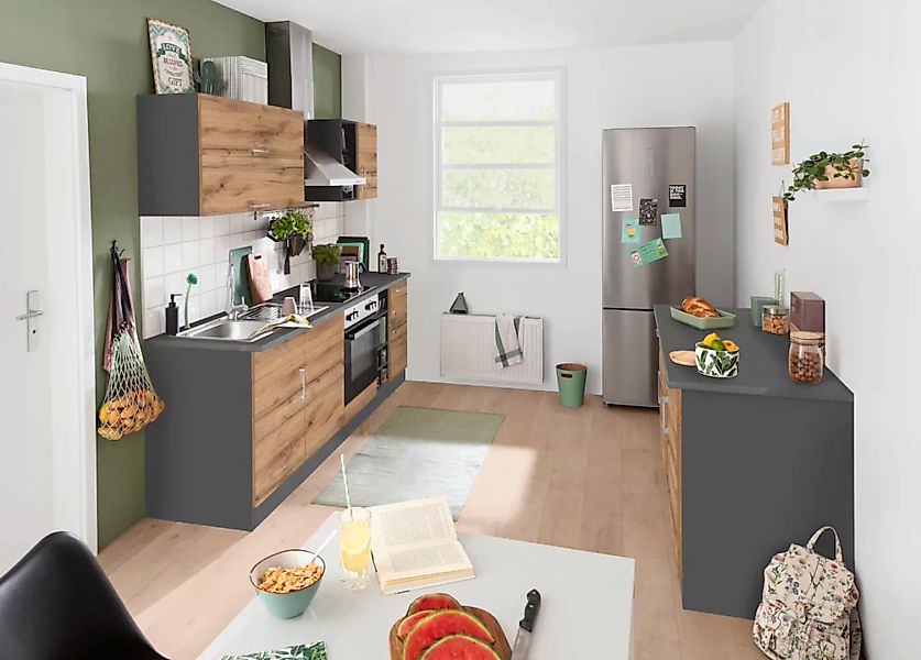 KOCHSTATION Küchenzeile »KS-Colmar«, mit E-Geräten, Breite 240 cm günstig online kaufen