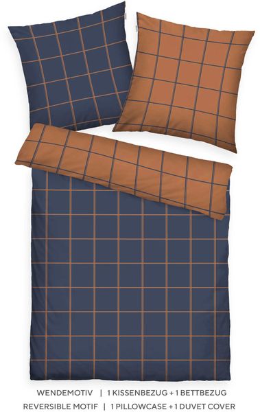 TOM TAILOR HOME Bettwäsche "LARGE CHECK in Gr. 135x200cm oder 155x220cm" 2 günstig online kaufen