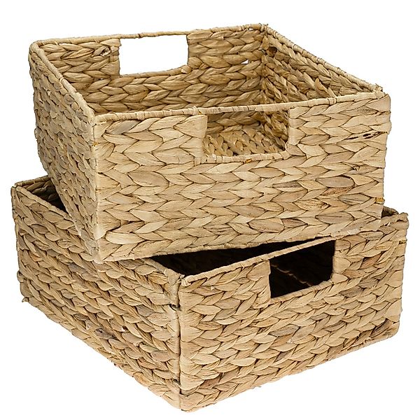 HMF Regalkorb Handgeflochtener Aufbewahrungskorb aus Wasserhyazinthe günstig online kaufen