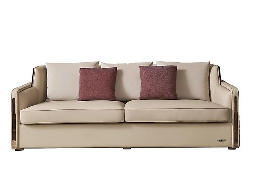 JVmoebel Sofa 3 Sitzer Couch Polster Leder Stoff Textil Couchen Garnitur Dr günstig online kaufen