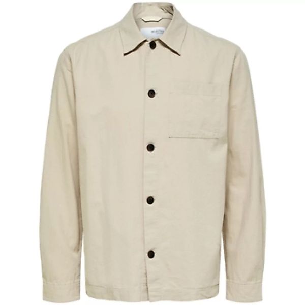 Selected  Hemdbluse Noos Linen Overshirt - Angora günstig online kaufen