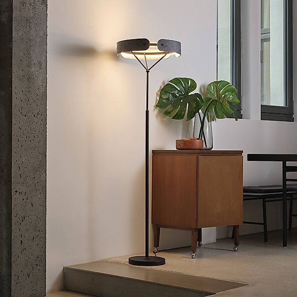 OSRAM LED-Stehleuchte Decor Curve Felt, grau, Filz, 3.000 K günstig online kaufen