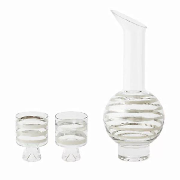 Karaffe Twenty Tank glas silber transparent / + 2 Gläser - Limitierte Ausga günstig online kaufen