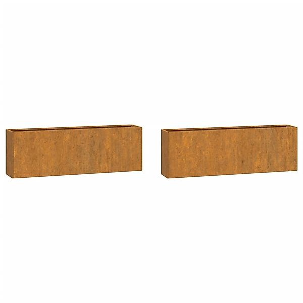 vidaXL Blumentopf Wand-Pflanzkübel 2 Stk. Rostig günstig online kaufen