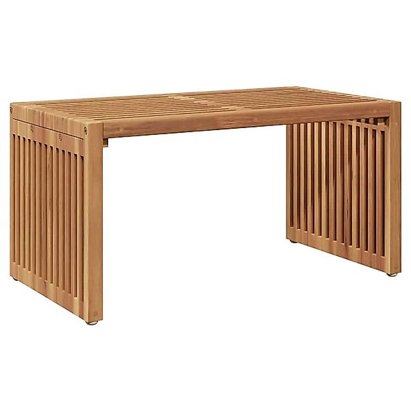 vidaXL Garten Beistelltisch Braun 70 x 37,5 x 35,5 cm Teak-Massivholz 42006 günstig online kaufen