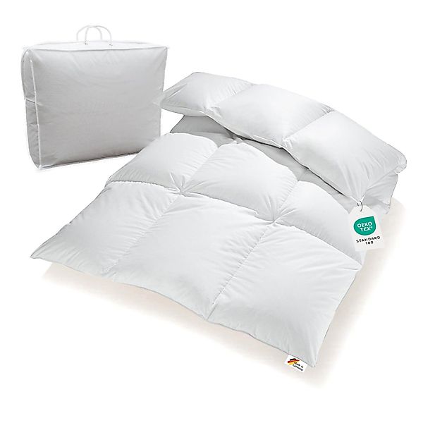 Extra warme 100% Winter Daunendecke sibirische Daunen 135x200 1300g günstig online kaufen