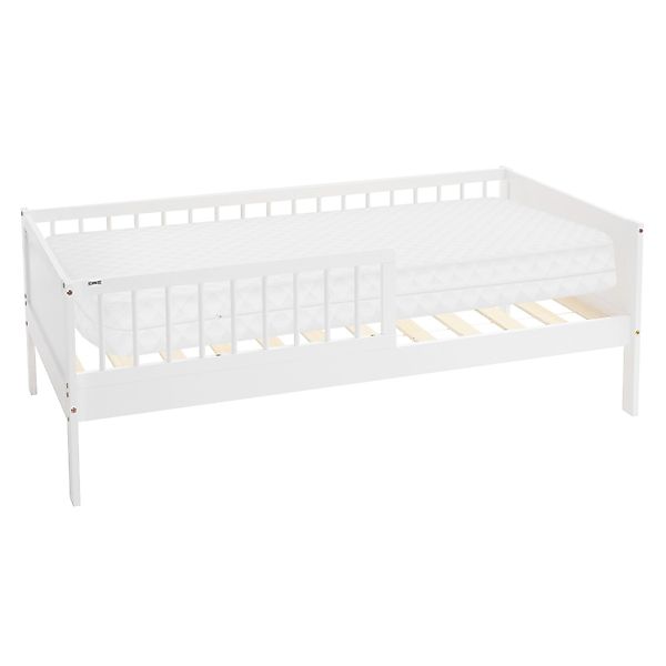 ML-Design Kinderbett 80x160 cm mit Matratze Weiß Einzelbett für Kinder günstig online kaufen