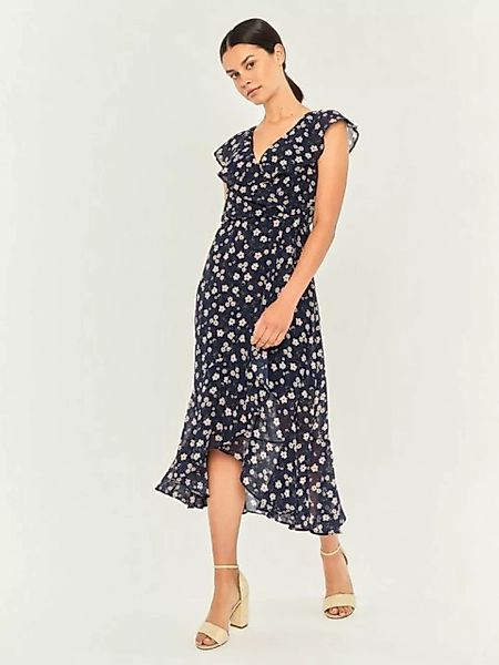 Apricot Midikleid Floral Ruffle Detail Midi Dress, (1-tlg., Stoffgürtel) mi günstig online kaufen