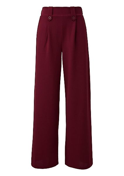 QS Chinos Hose Wide-Leg Hose aus Interlockjersey günstig online kaufen