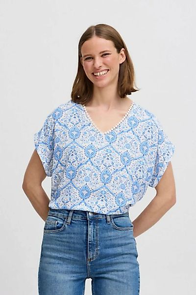 b.young Kurzarmbluse BYHALBA Modische Bluse mit Rüsschen günstig online kaufen