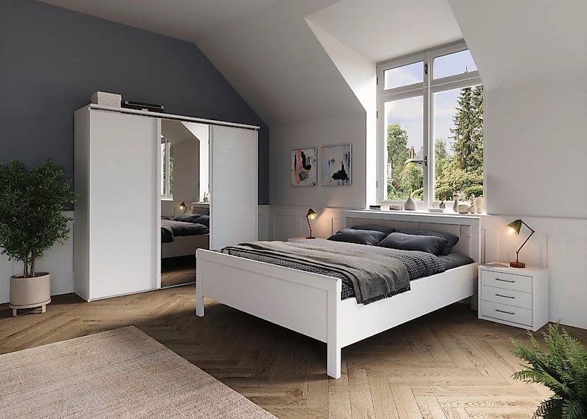 priess Einzelbett "Arnsberg" Komforthöhe mit gepolstertem Kopfteil günstig online kaufen