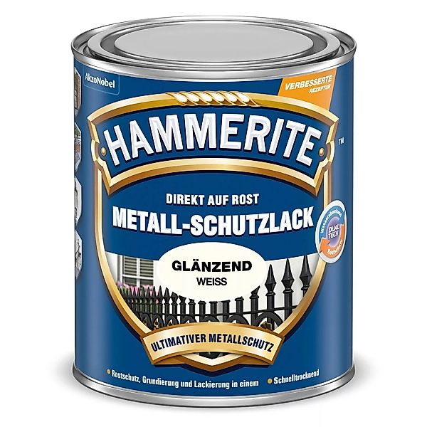 Hammerite Metall-Schutzlack Weiß glänzend 2,5 l günstig online kaufen