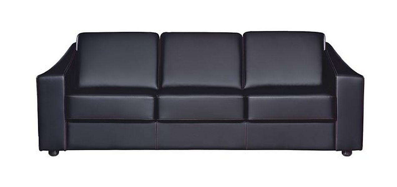 JVmoebel 3-Sitzer Luxus Sofa 3 Sitzer Couchen Büromöbel Schwarz Couch Leder günstig online kaufen