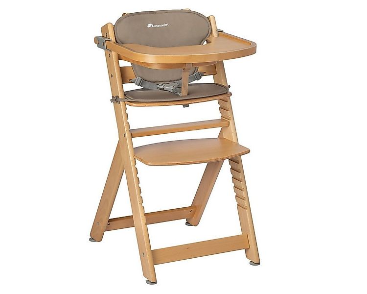Bebeconfort Hochstuhl Timba - Natural Wood/Beige, Mitwachsender Holz Baby K günstig online kaufen